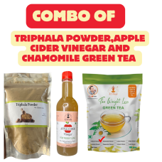 Combo Of Triphala Powder ,Apple Cider Vinegar And Chamomile Green Tea Levaes