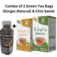 Combo of 2 Green Tea Bag(Natural,Ginger) And Chia Seeds