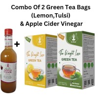 Combo of 2 Green Tea Bag(Lemon,Tulsi)&Apple Cider Vinegar