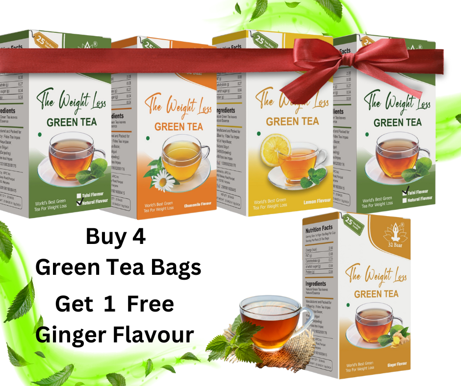 Buy 4 Green Tea Bags Get 1 Free