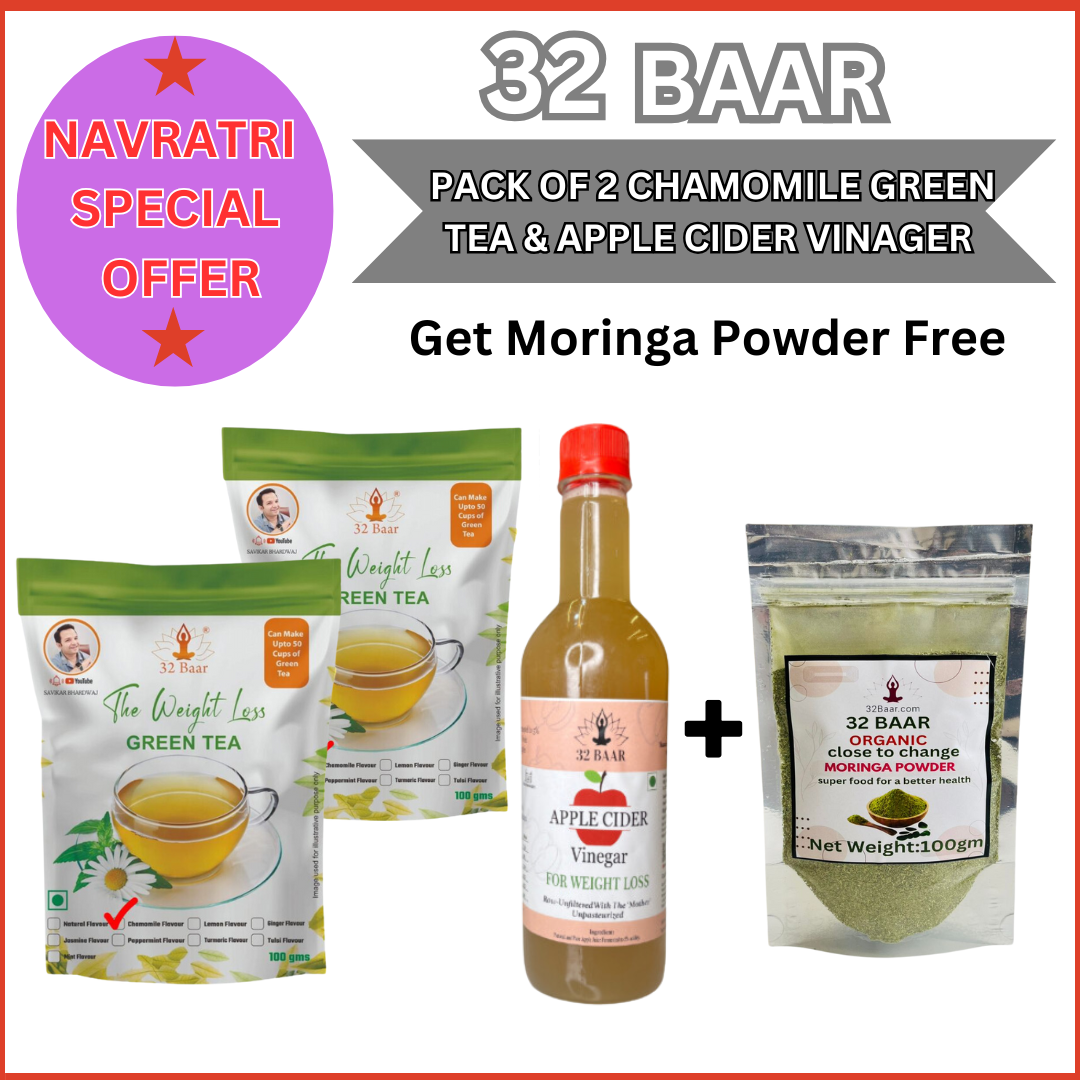 SPECIAL OFFER PACK 2 CHAMOMILE GREEN TEA & APPLE CIDER VINAGER GET MORINGA POWDER FREE - Image 2